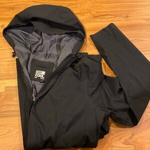 32 degrees black womens medium rain wind jacket